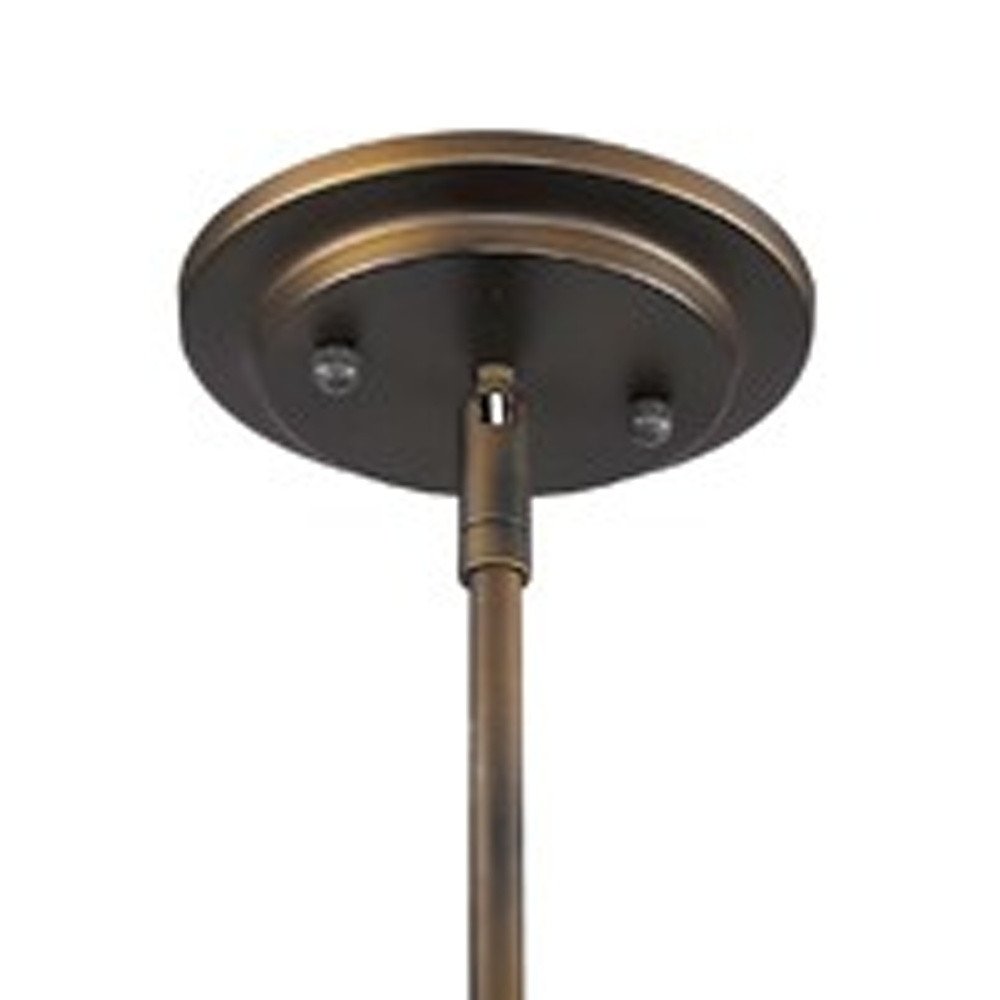 Bronze Metal Hanging Light with Mesh Shade — view 4