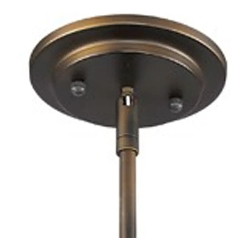 Bronze Metal Hanging Light with Mesh Shade HomeRoots