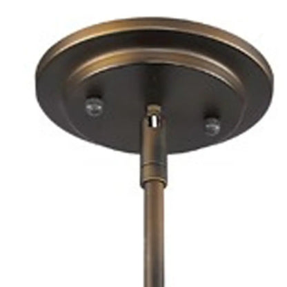 Bronze Metal Hanging Light with Mesh Shade HomeRoots