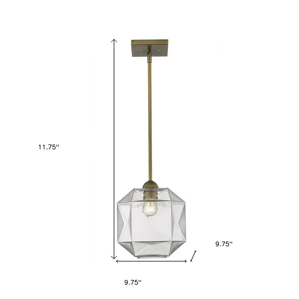 Loft 1-Light Brass Pendant HomeRoots