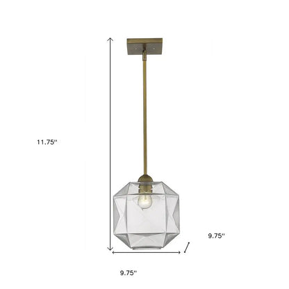 Loft 1-Light Brass Pendant HomeRoots