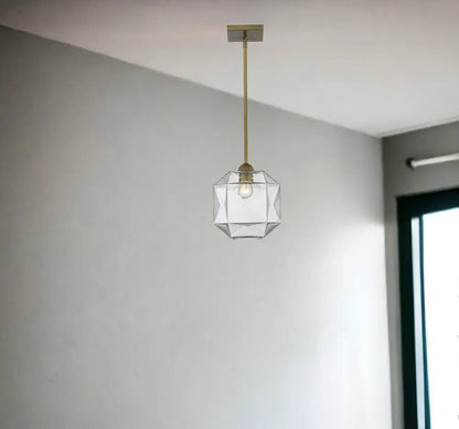 Loft 1-Light Brass Pendant HomeRoots