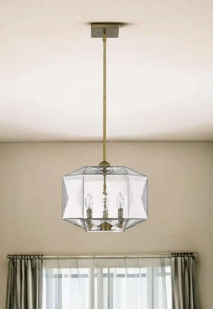 Loft 3-Light Brass Pendant HomeRoots