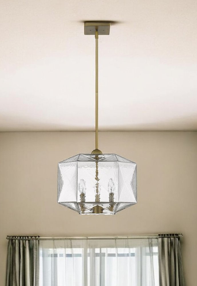 Loft 3-Light Brass Pendant HomeRoots