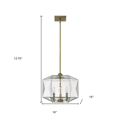 Loft 3-Light Brass Pendant HomeRoots