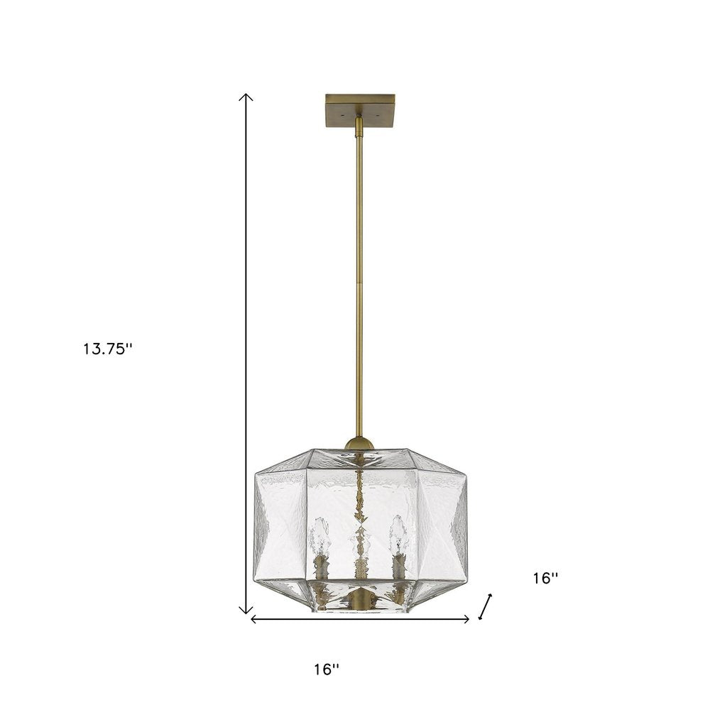 Loft 3-Light Brass Pendant HomeRoots