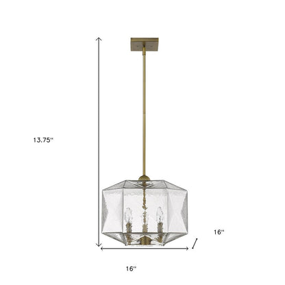 Loft 3-Light Brass Pendant HomeRoots