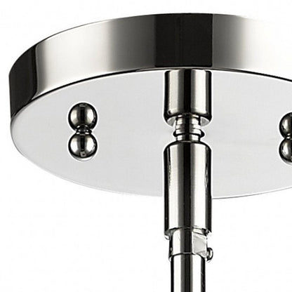 Silver Minimalist Cylindrical Hanging Light HomeRoots