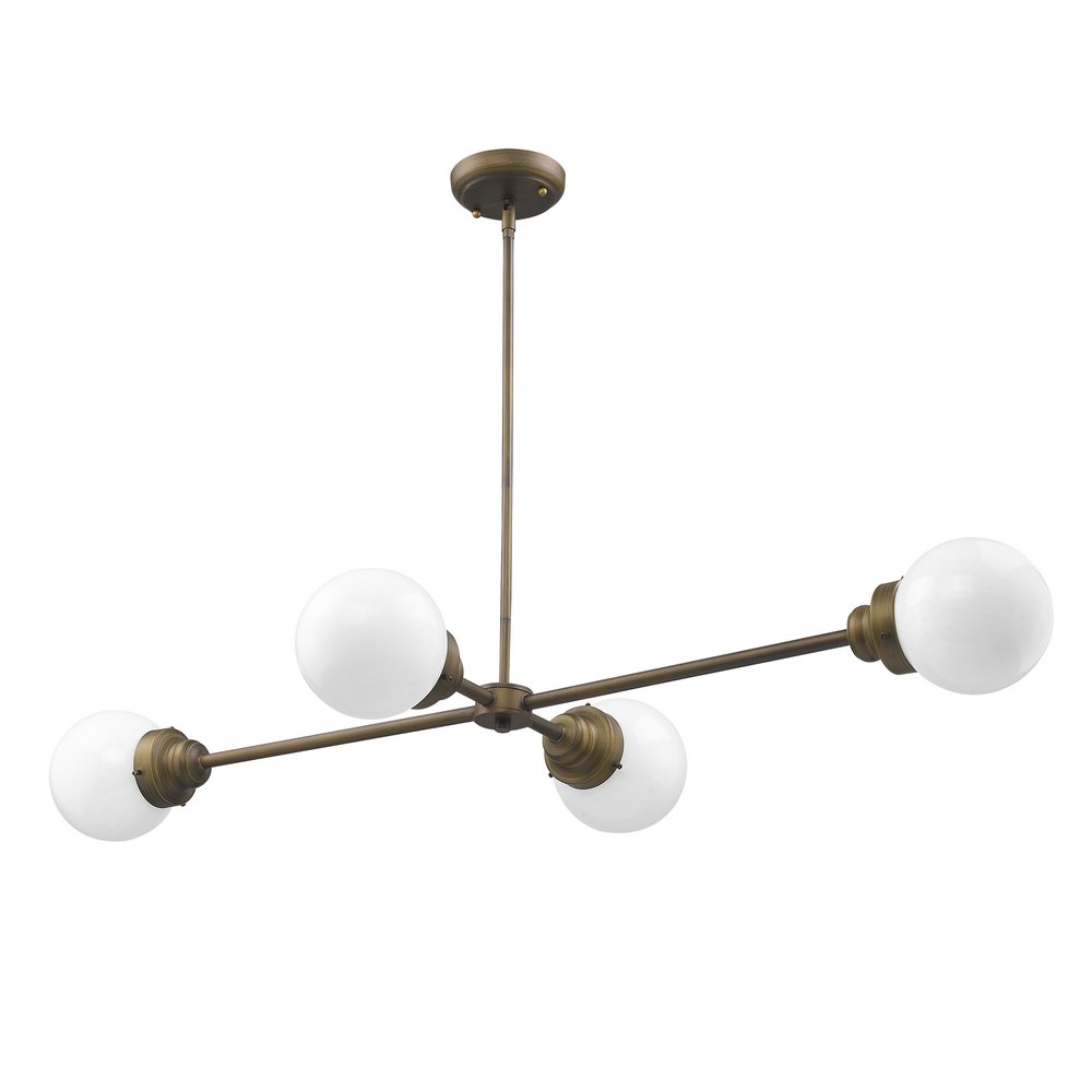 Bronze Metal Four Light Dimmable Ceiling Light With Off White Shades HomeRoots