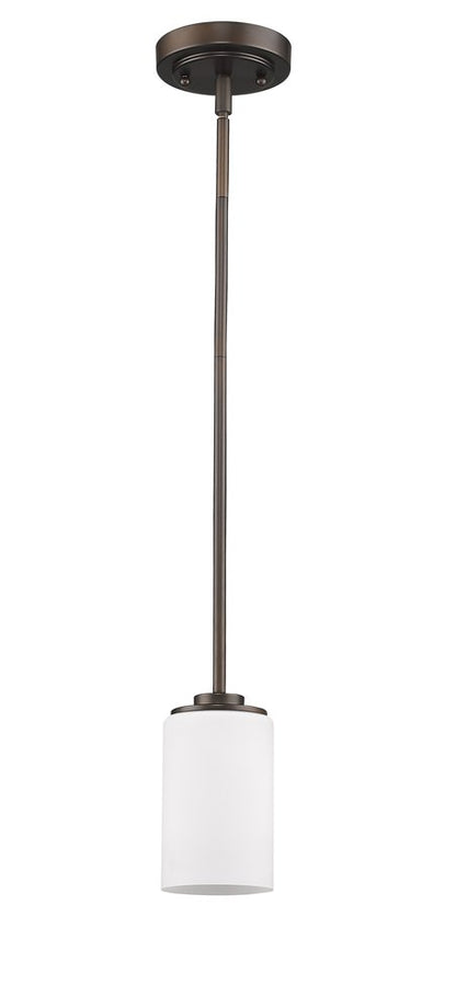 Bronze Frosted Glass Hanging Light HomeRoots