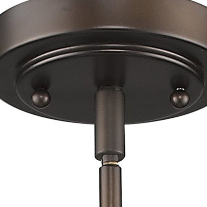 Bronze Frosted Glass Hanging Light HomeRoots