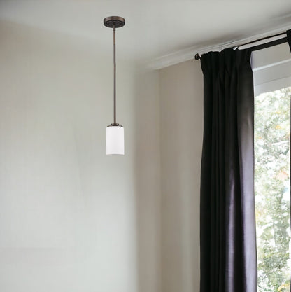 Bronze Frosted Glass Hanging Light