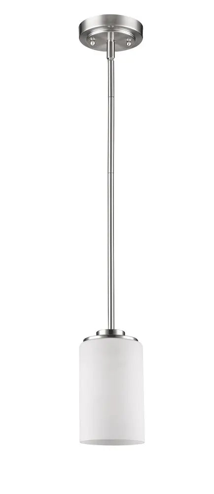 Silver Frosted Glass Hanging Light HomeRoots