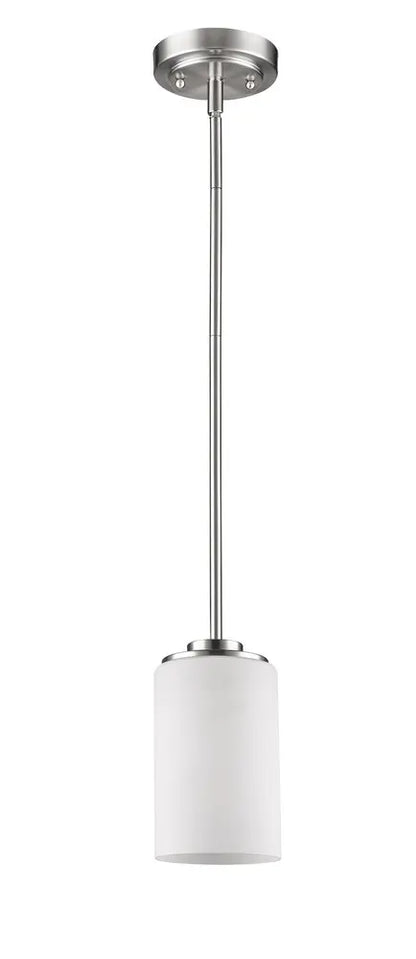 Silver Frosted Glass Hanging Light HomeRoots