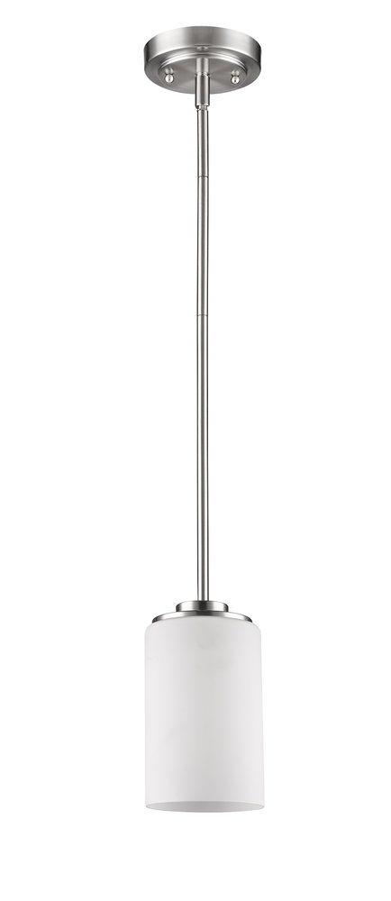 Silver Frosted Glass Hanging Light — view 1