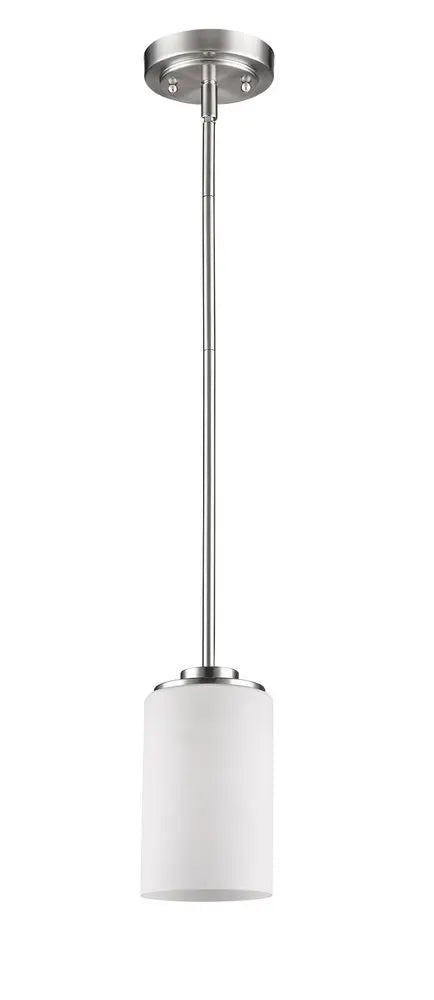 Silver Frosted Glass Hanging Light HomeRoots