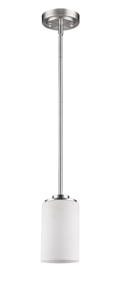 Silver Frosted Glass Hanging Light HomeRoots