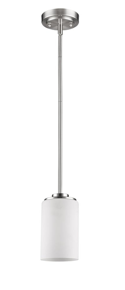 Silver Frosted Glass Hanging Light HomeRoots