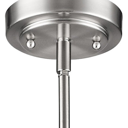 Silver Frosted Glass Hanging Light HomeRoots
