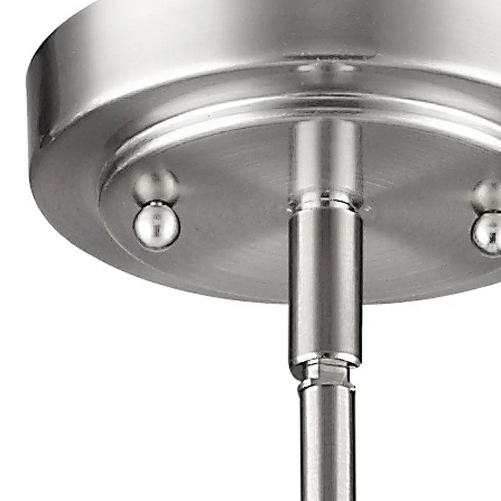 Silver Frosted Glass Hanging Light HomeRoots