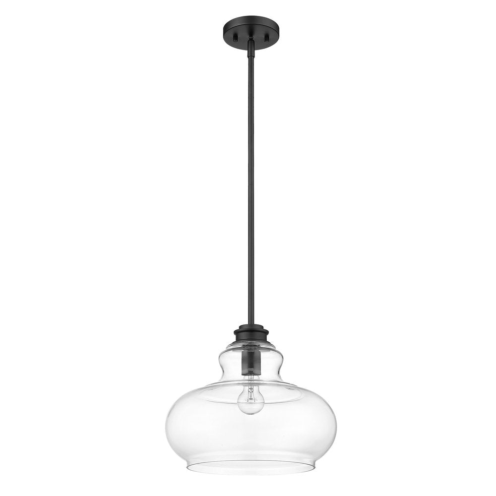 Torrel 1-Light Matte Black Pendant HomeRoots