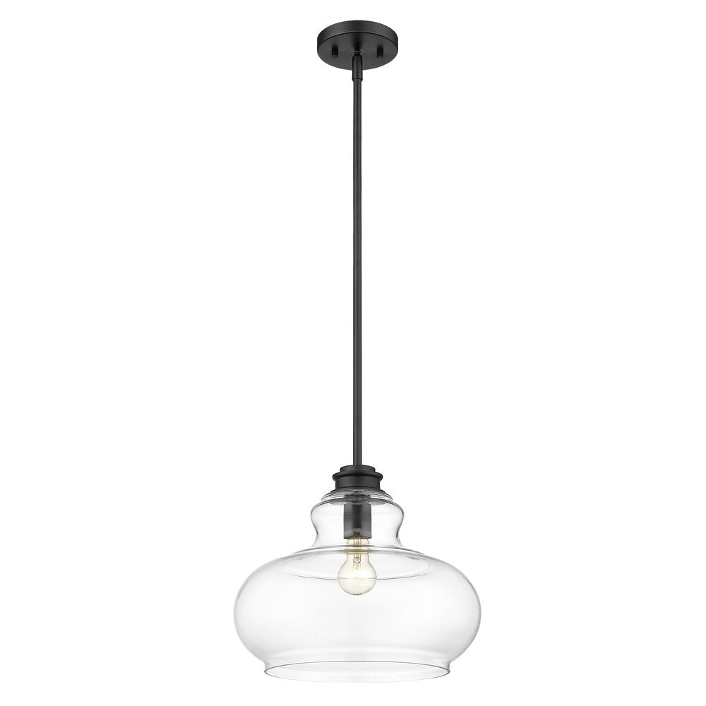 Torrel 1-Light Matte Black Pendant HomeRoots