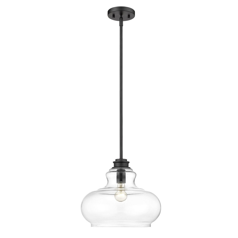 Torrel 1-Light Matte Black Pendant HomeRoots