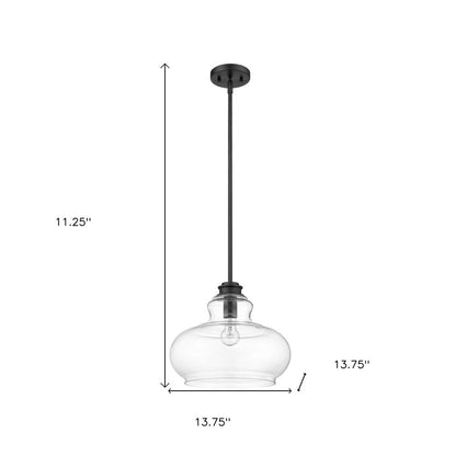 Torrel 1-Light Matte Black Pendant HomeRoots