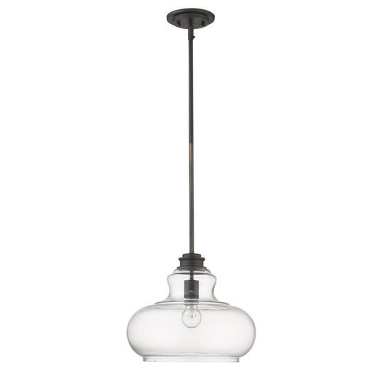 Torrel 1-Light Oil-Rubbed Bronze Pendant HomeRoots