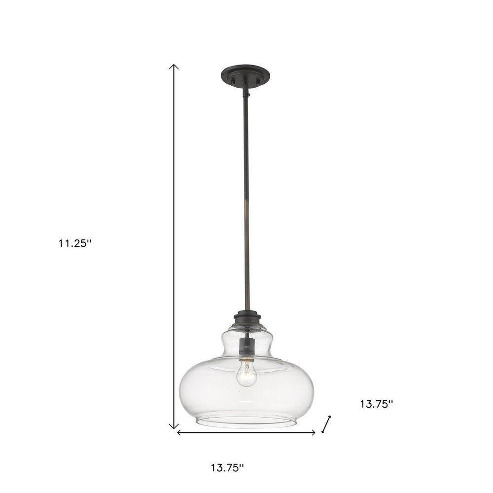 Torrel 1-Light Oil-Rubbed Bronze Pendant HomeRoots