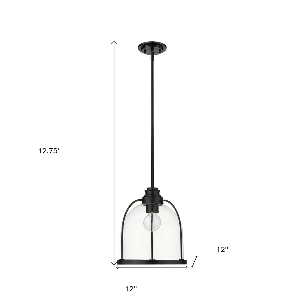 Stanton 1-Light Matte Black Pendant HomeRoots