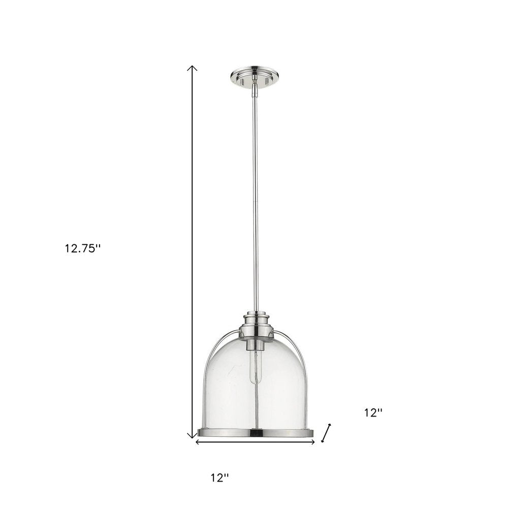Stanton 1-Light Polished Nickel Pendant HomeRoots