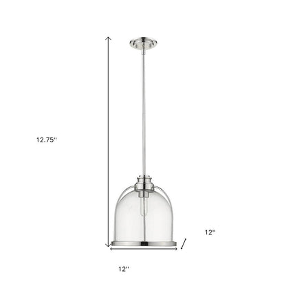 Stanton 1-Light Polished Nickel Pendant HomeRoots