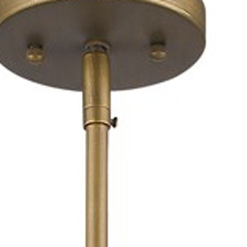 Brushed Gold Metal Cage Hanging Light — view 4