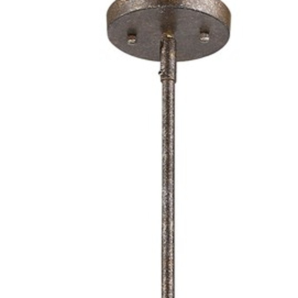 Rebarre 3-Light Antique Silver Drum Pendant With Open Cage Shade HomeRoots