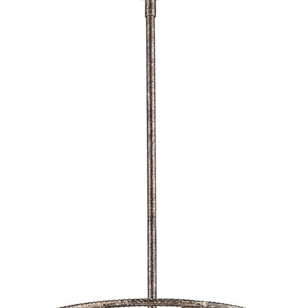 Brown Metal Four Light Dimmable Ceiling Light With Gold Shades HomeRoots
