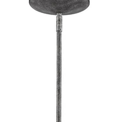 Silver Iron Dimmable Ceiling Light With White Shades HomeRoots