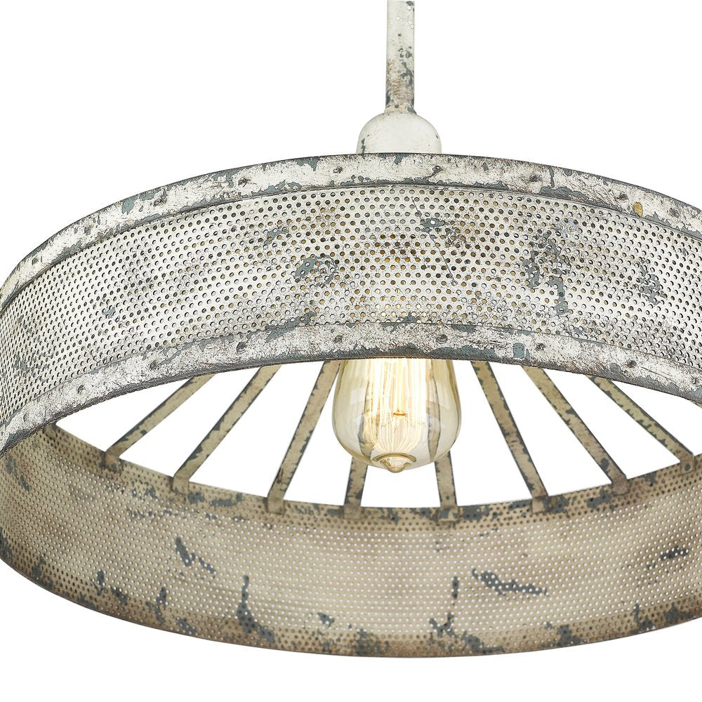Iris 1-Light Aged Ivory Pendant HomeRoots