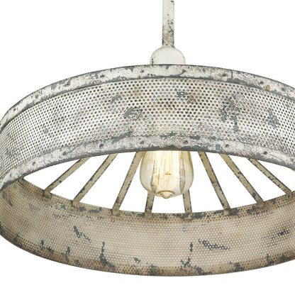 Iris 1-Light Aged Ivory Pendant HomeRoots