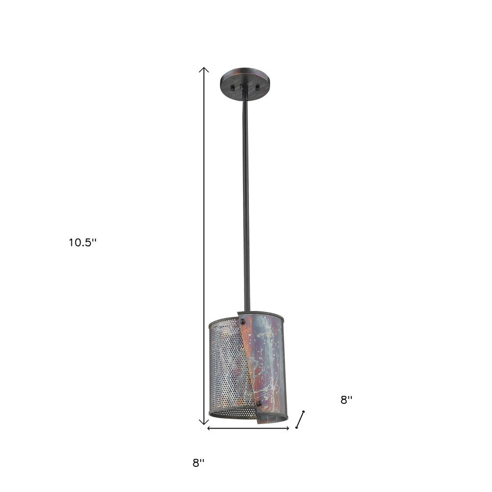 Ryker 1-Light Bronze Patina Pendant HomeRoots