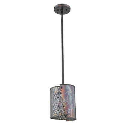 Ryker 1-Light Bronze Patina Pendant HomeRoots