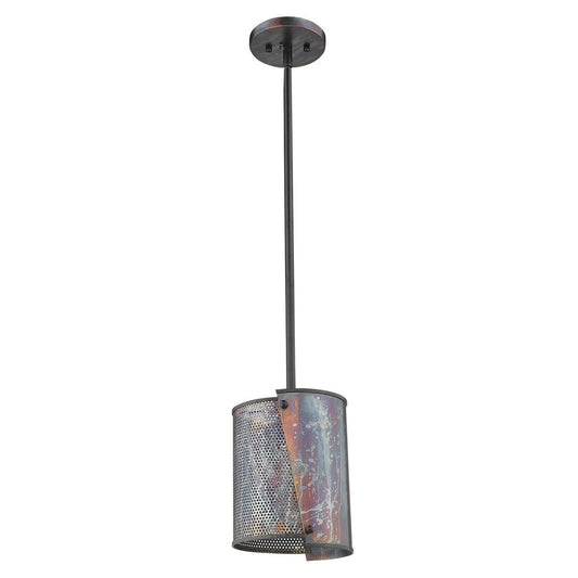 Ryker 1-Light Bronze Patina Pendant HomeRoots