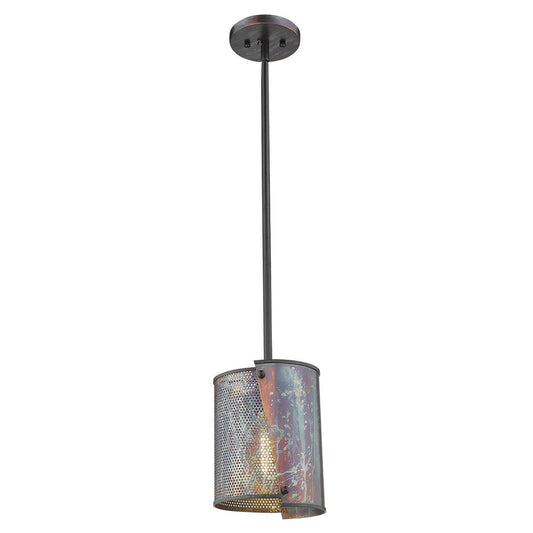 Ryker 1-Light Bronze Patina Pendant HomeRoots