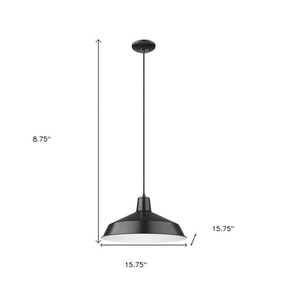 Industrial Matte Black Hanging Light