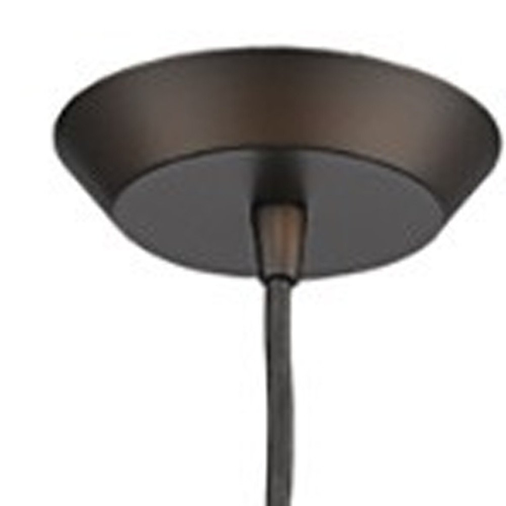 Narrow Bronze Hanging Light with Glass Studs — view 5