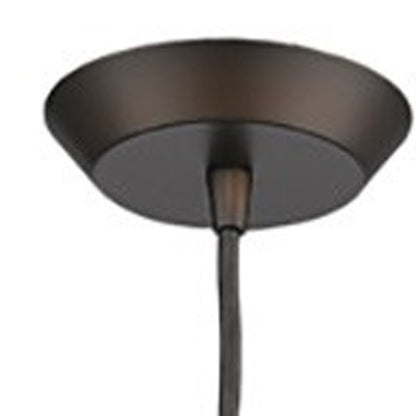 Narrow Bronze Hanging Light with Glass Studs HomeRoots