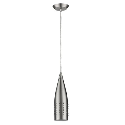 Narrow Silver Hanging Light with Glass Studs HomeRoots