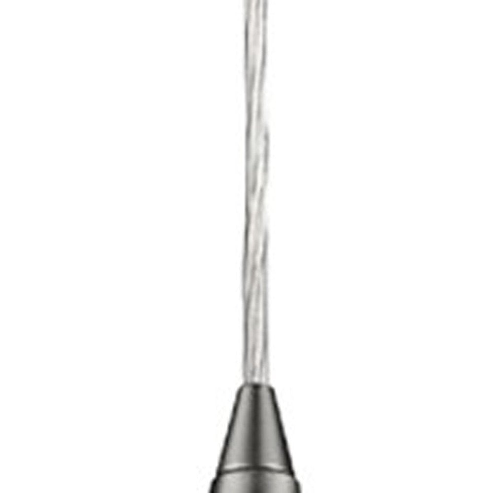Narrow Silver Hanging Light with Glass Studs — view 4