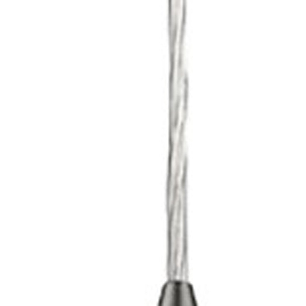Narrow Silver Hanging Light with Glass Studs — view 5