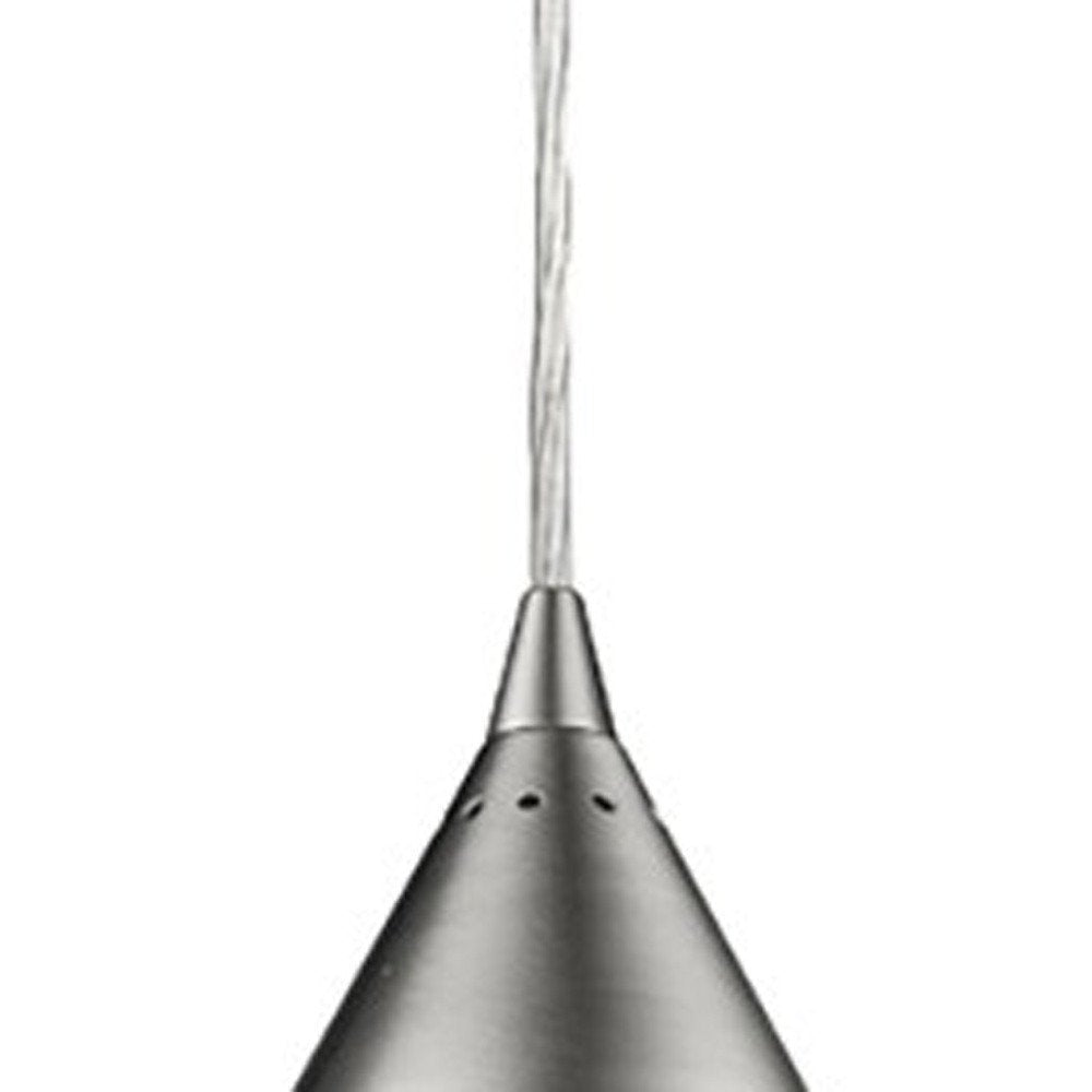 Silver Hanging Light with Glass Studs HomeRoots